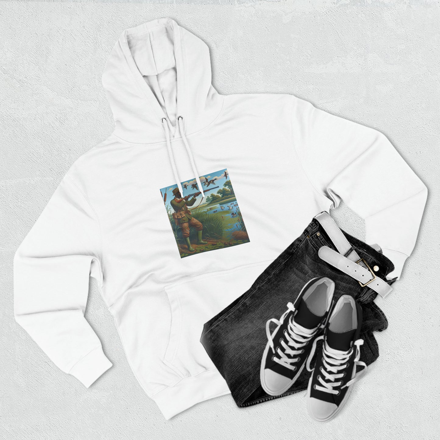 Three-Panel Fleece Hoodie